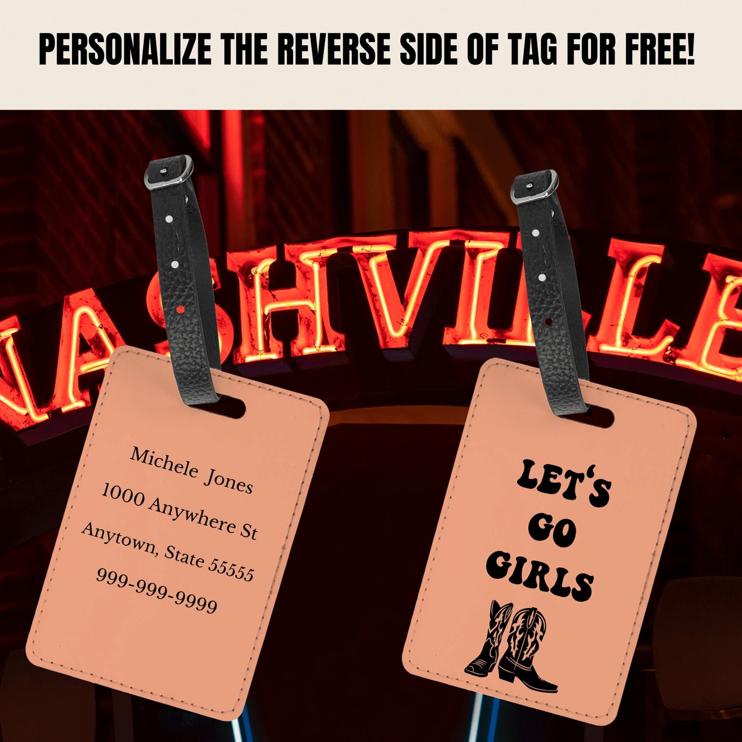 Nashville Bachelorette Party Favors, Nash Bash Luggage Tags, Bridesmaid Gift for Proposal Box, Personalized Bridal Party Gift