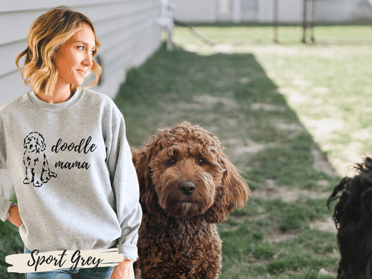 Doodle Mama Sweatshirt, Funny Sweatshirt, Graphic Sweatshirt, Gift for Her, Goldendoodle, Labradoodle, Dog Mom, Doodle Sweatshirt - Mardonyx Sweatshirt