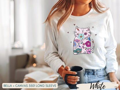 Cat Sweatshirt for Women, Cute Cat Sweatshirt, Cat Lover Sweatshirt, Funny Valentines Day Sweater, Cat Mom Sweatshirt - Mardonyx Sweatshirt S - Sweatshirt / Sand Sweatshirt Only