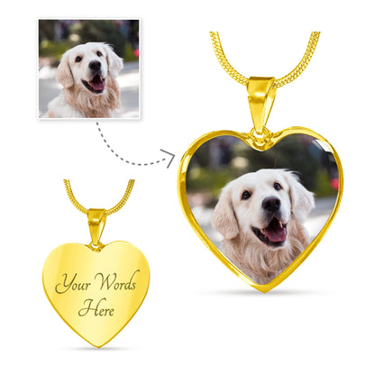 Dog Memorial Gift Pet Personalized Gifts for Her Pet Memorial Necklace for Dog Mom Pet Charm Remembrance Jewelry for Women - Mardonyx Jewelry Luxury Necklace (18k Yellow Gold Finish)