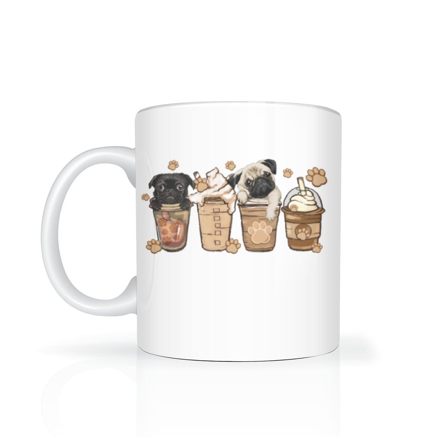 Black and Sable Pug Coffee Mug, Pug Mom, New Pug Mom Gift, Dog Lover Gift, Pug Gift, Pug Decor