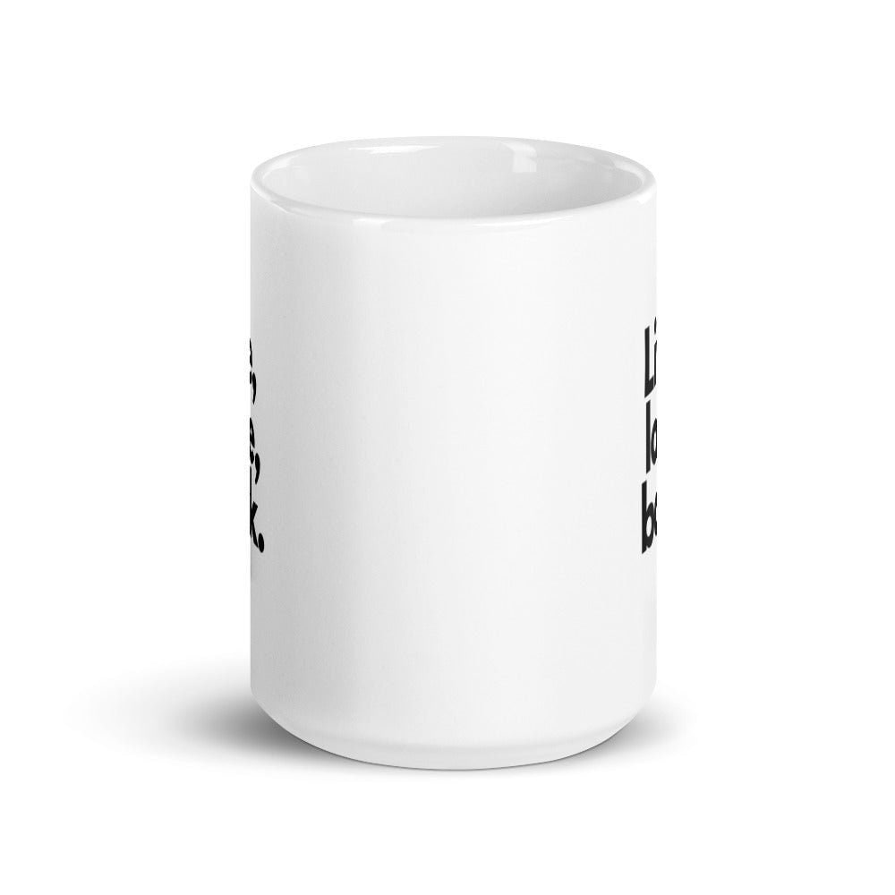 Live Love Bark White Ceramic Coffee Mug, Funny Dog Lover Gift, Dog Dad Coffee Cup, Typography Print Hot Tea Cup, Dog Mom Novelty Latte Mug