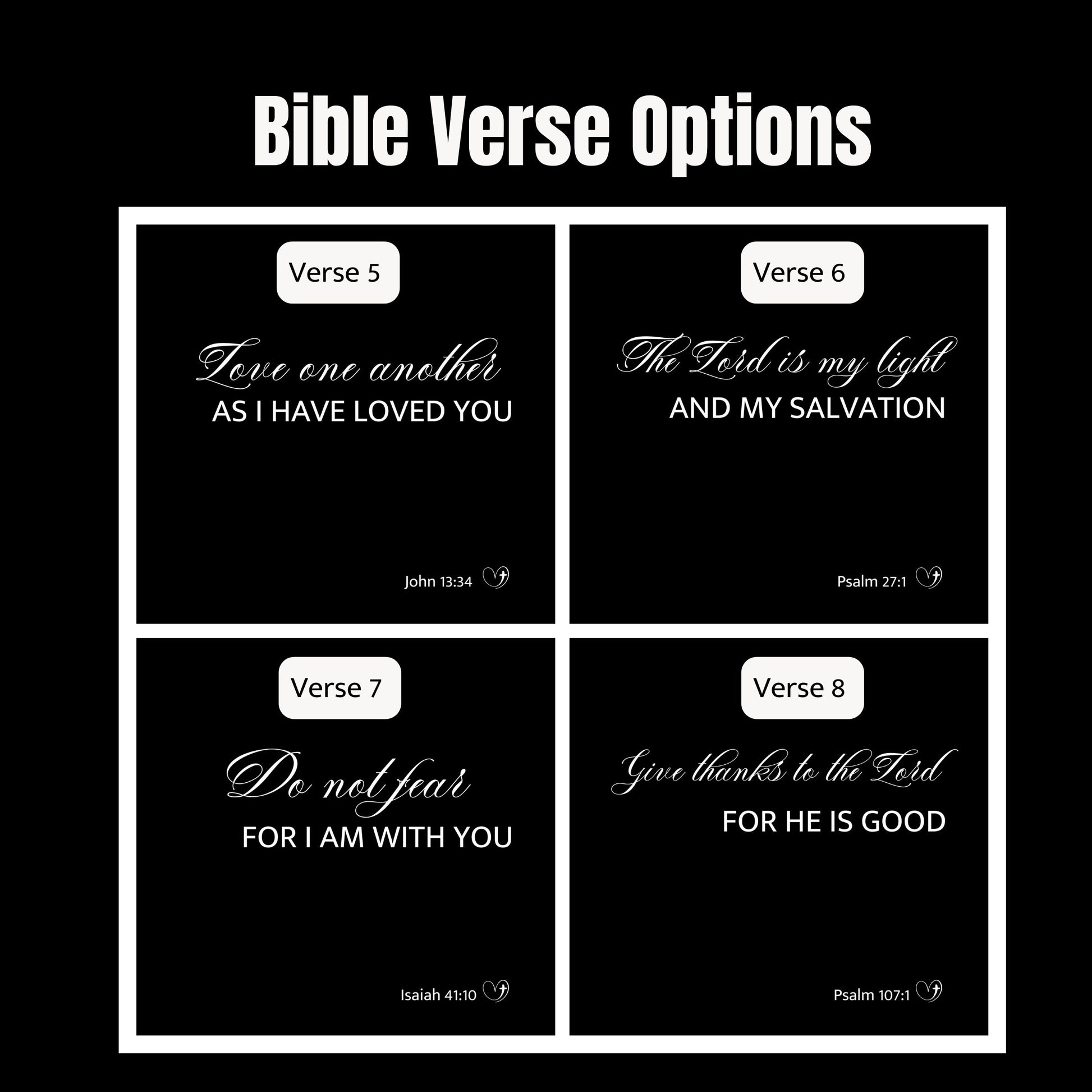 Christian Bible Verse LED Night Light, Christian Christmas Gift, Choice of Favorite Bible Verse - Mardonyx