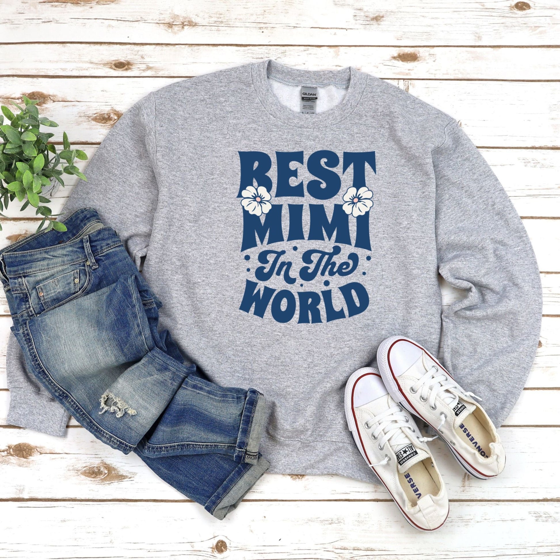 Best Mimi In The World, Grandma Sweatshirt, Grandma Gift, Gift for Grandma, Mimi Sweatshirt, Mimi Gift, Best Mimi Sweatshirt - Mardonyx Sweatshirt S / Sport Grey