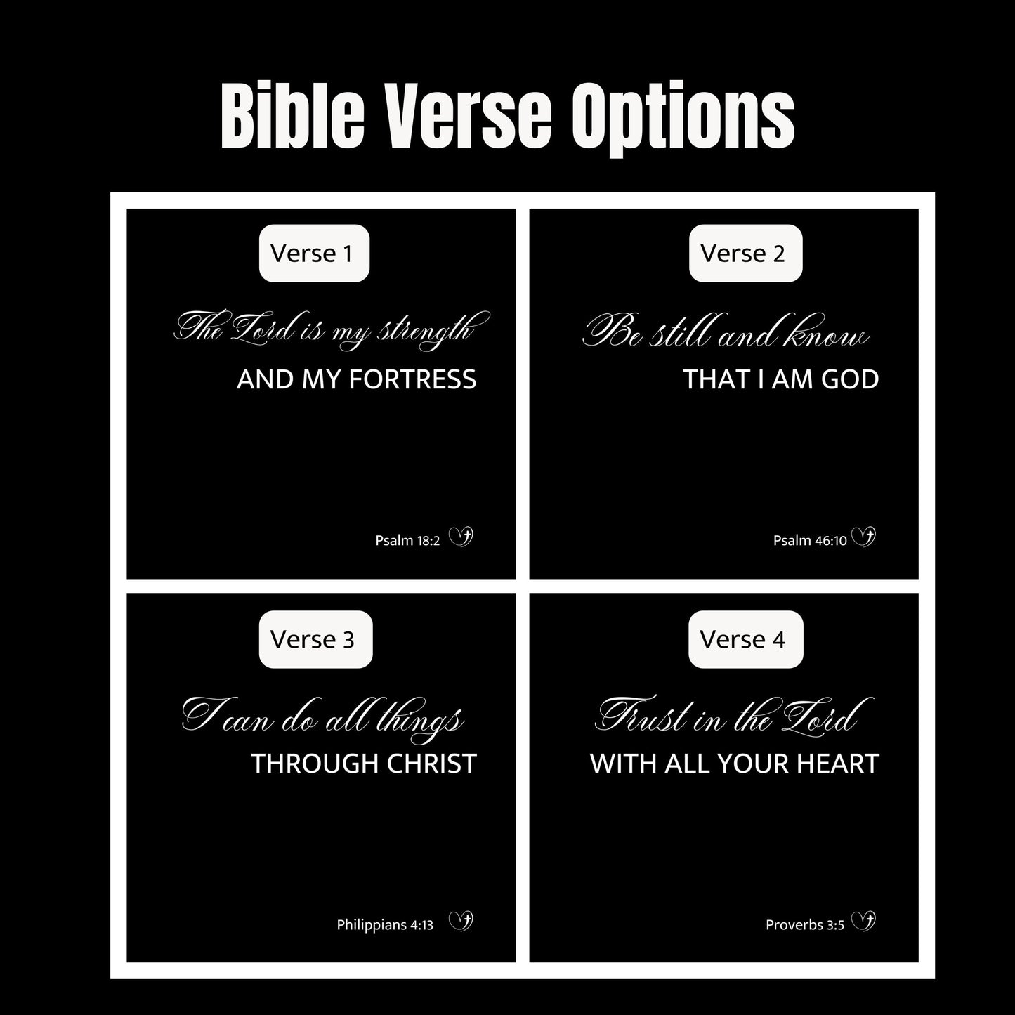 Christian Bible Verse LED Night Light, Christian Christmas Gift, Choice of Favorite Bible Verse - Mardonyx