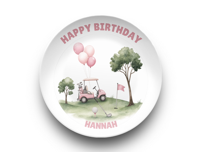 Happy Birthday Golf Plate