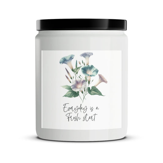 Floral Scented Candle, Everyday is a Fresh Start, Hand-poured Soy Candle, Relaxing Home Decor - Mardonyx