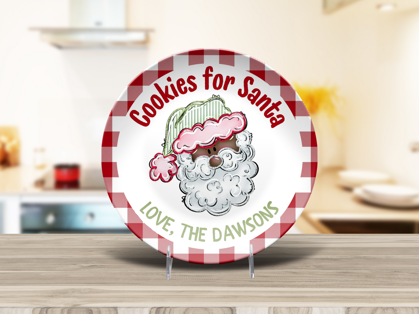 Personalized Cookies for Santa Christmas Tradition Non-Breakable Plate