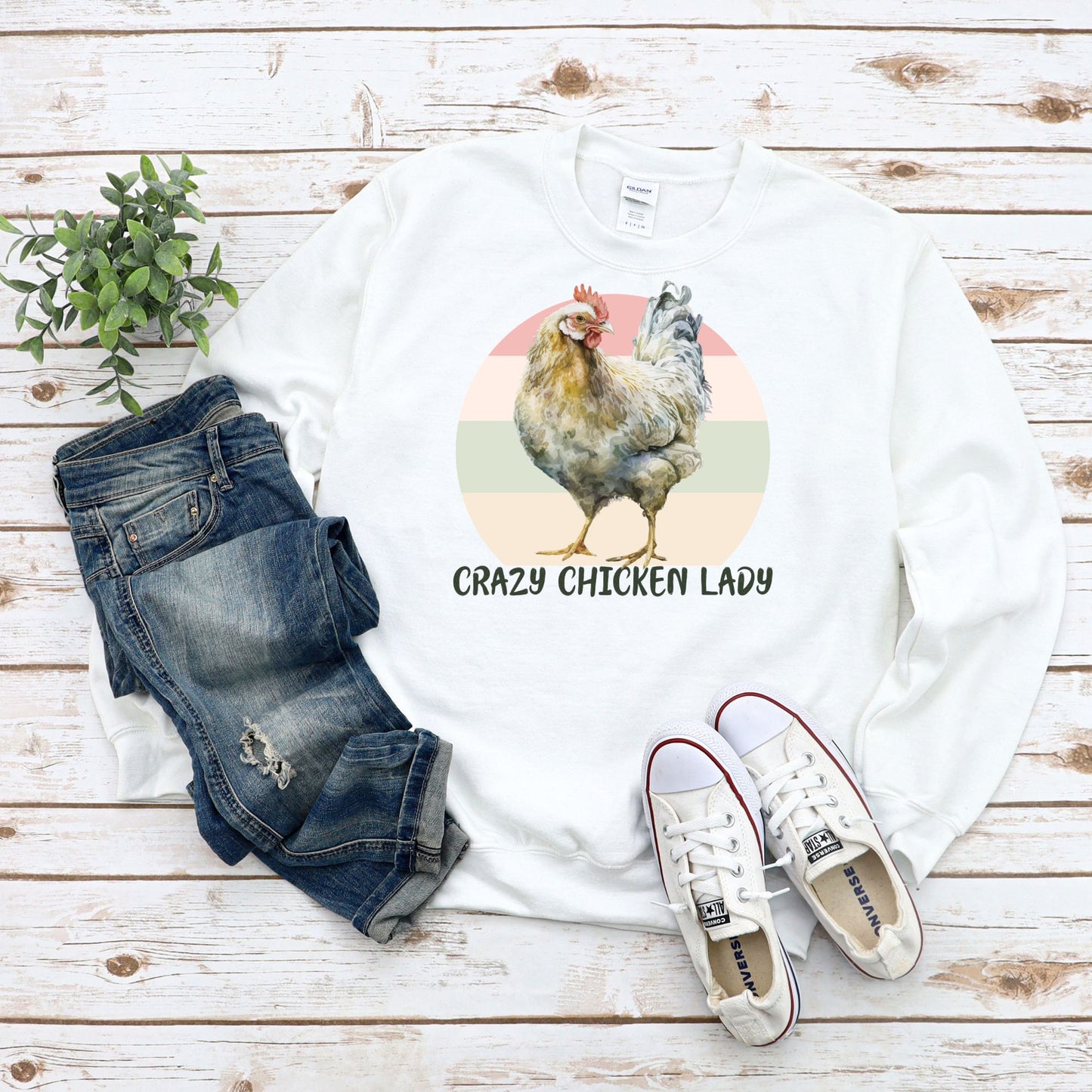 Crazy Chicken Lady Sweatshirt, Farm Life Long Sleeve T-shirt, Chicken Sweatshirt, Farmer Shirt Women, Farmhouse Sweatshirt - Mardonyx Sweatshirt