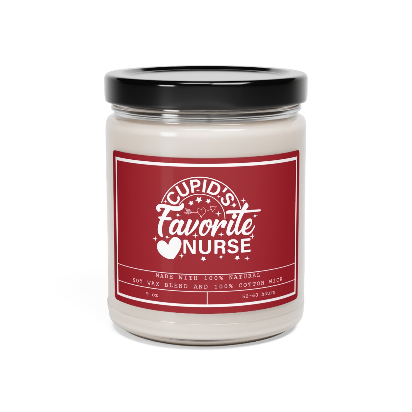 Nurse Valentine's Day Appreciation Gift, Cupid's Favorite Nurse,  Soy Candle Candle Jar, 9oz