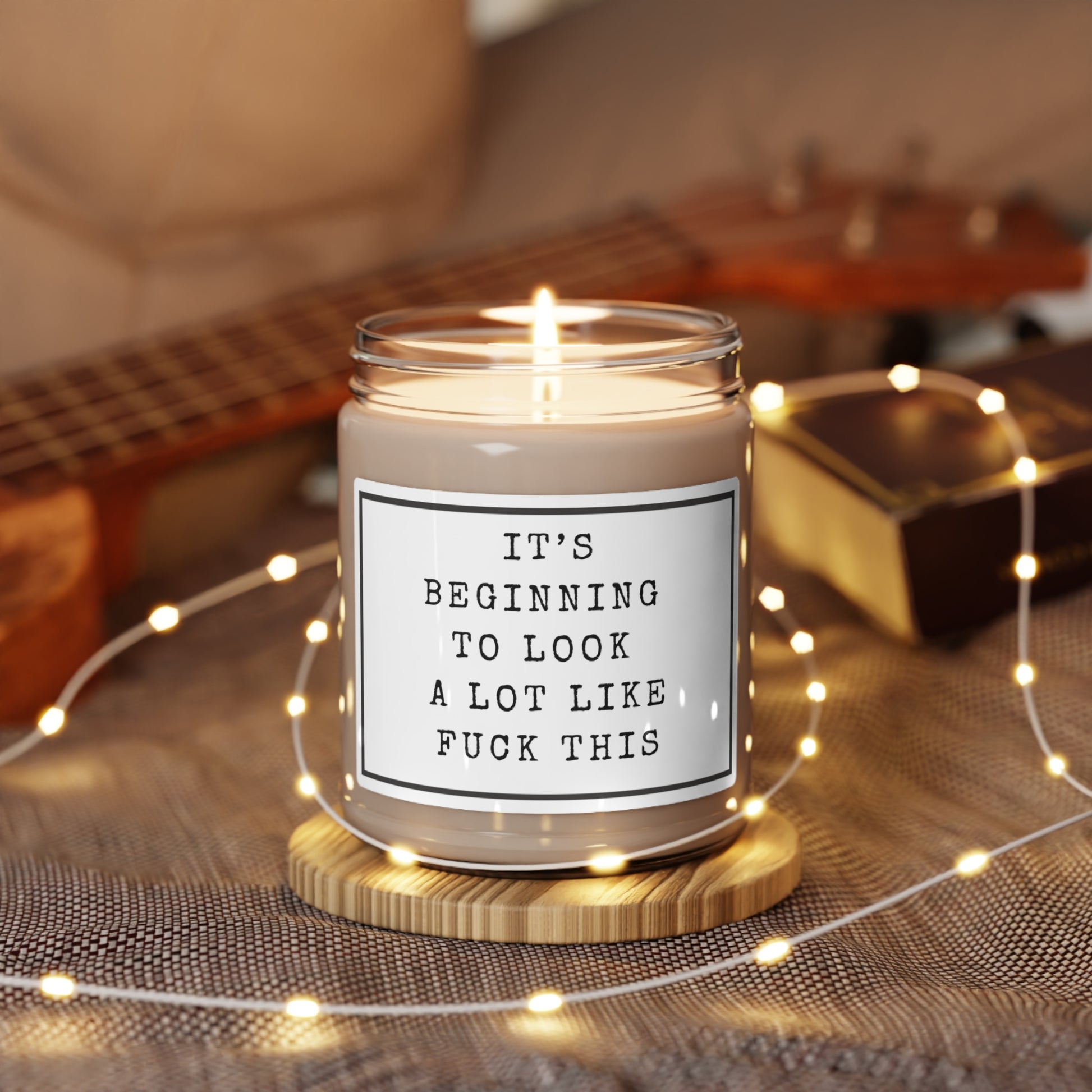 Funny It's Beginning to Look A Lot Like This Scented Soy Jar Candle with Lid 9 oz - Mardonyx Candle