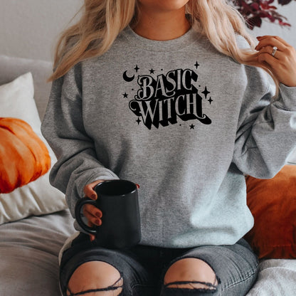 Basic Witch, Halloween Sweatshirt, Witch Shirt, Funny Witch Halloween Sweater - Mardonyx Sweatshirt