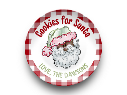 Personalized Cookies for Santa Christmas Tradition Non-Breakable Plate