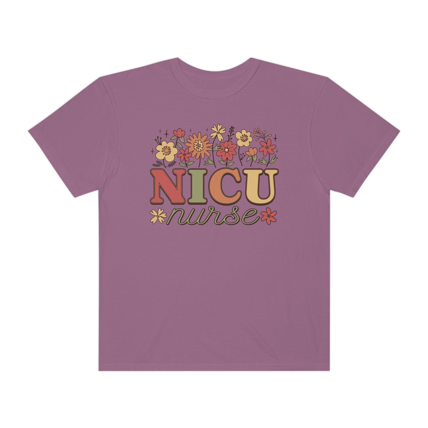 Retro Floral NICU Nurse Shirt , Nurse Appreciation Gift, Neonatal Nurse T-Shirt Comfort Colors 1717