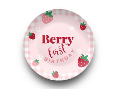 Berry First Birthday Party Decor - Berry First Party Supplies - Non Breakable Smash Cake Plate