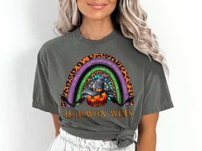 Women's Halloween Wibes Rainbow T-Shirt