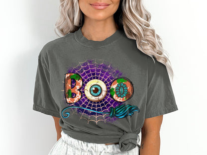 Women's Boo Halloween T-Shirt, Comfort Colors Brand Shirt