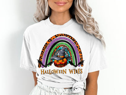 Women's Halloween Wibes Rainbow T-Shirt