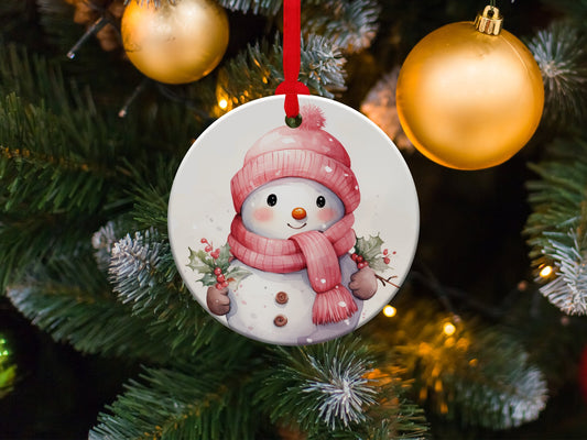 Ceramic Snowman Christmas Ornament - Mardonyx Ornament