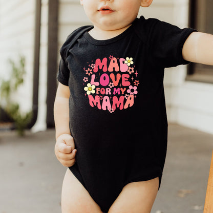 Mad Love for my Mama T-Shirt, Kids Valentines Shirt, Baby Girl Valentines Outfit, Kids Girls Valentine's Day Shirt - Mardonyx T-Shirt