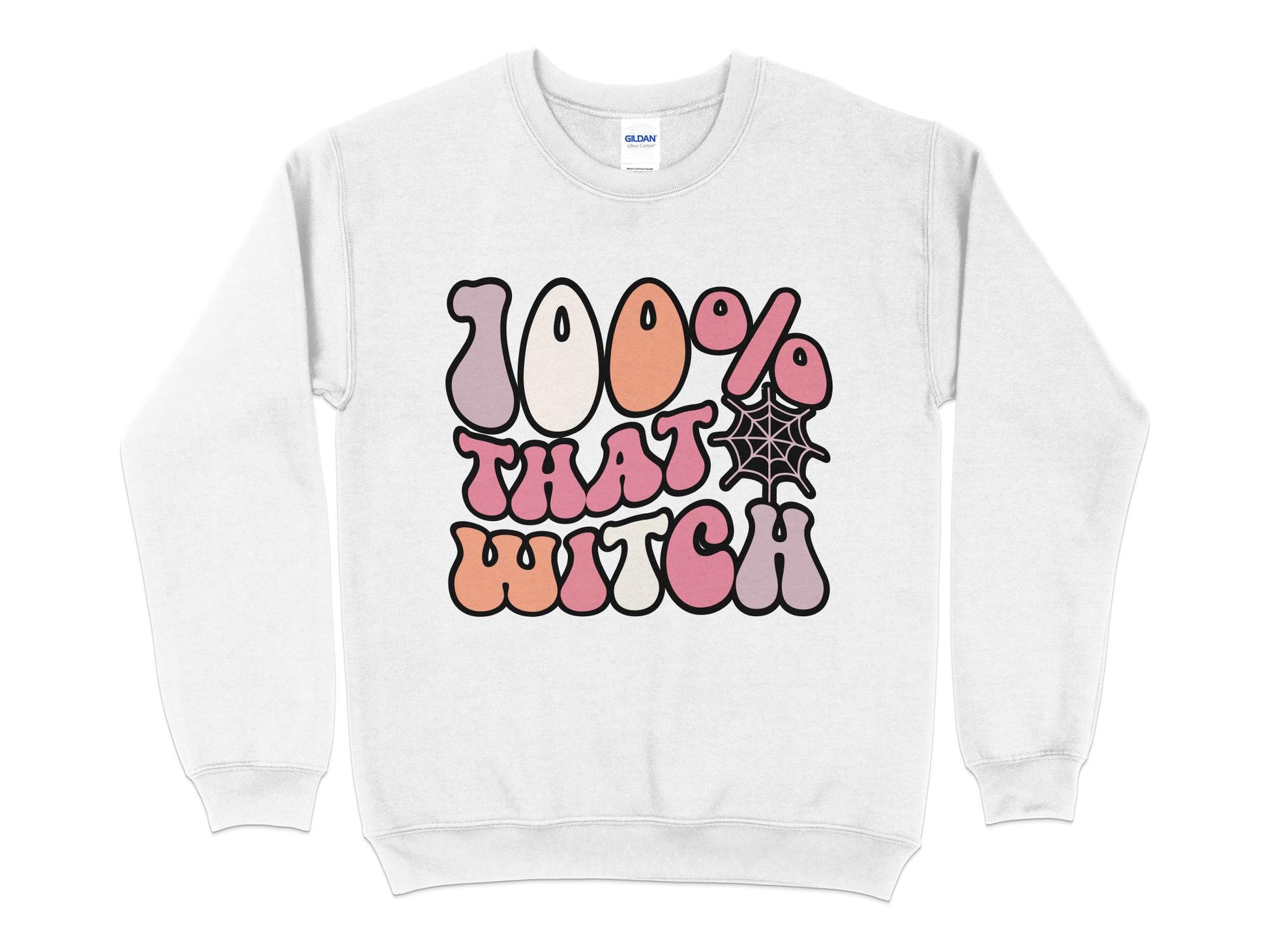 100% That Witch Sweatshirt, Funny Halloween Sweatshirt - Mardonyx Sweatshirt S / White