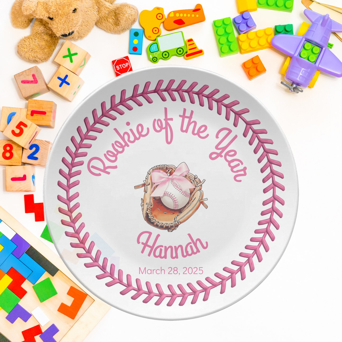 Baseball Rookie Girl Plate