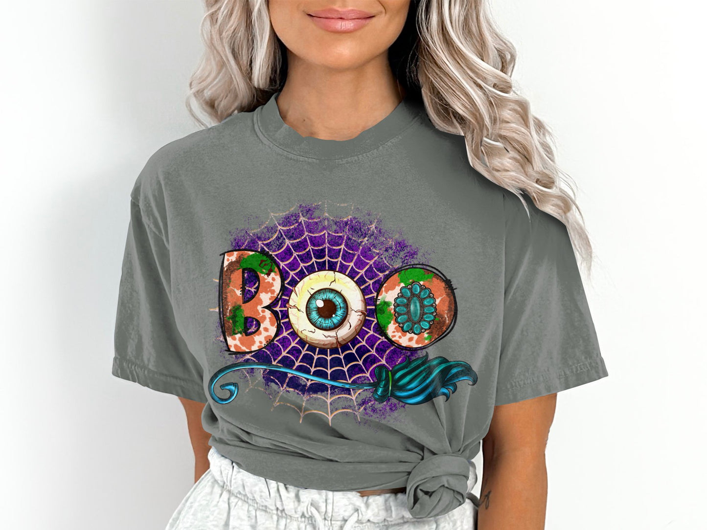Women's Boo Halloween T-Shirt, Comfort Colors Brand Shirt