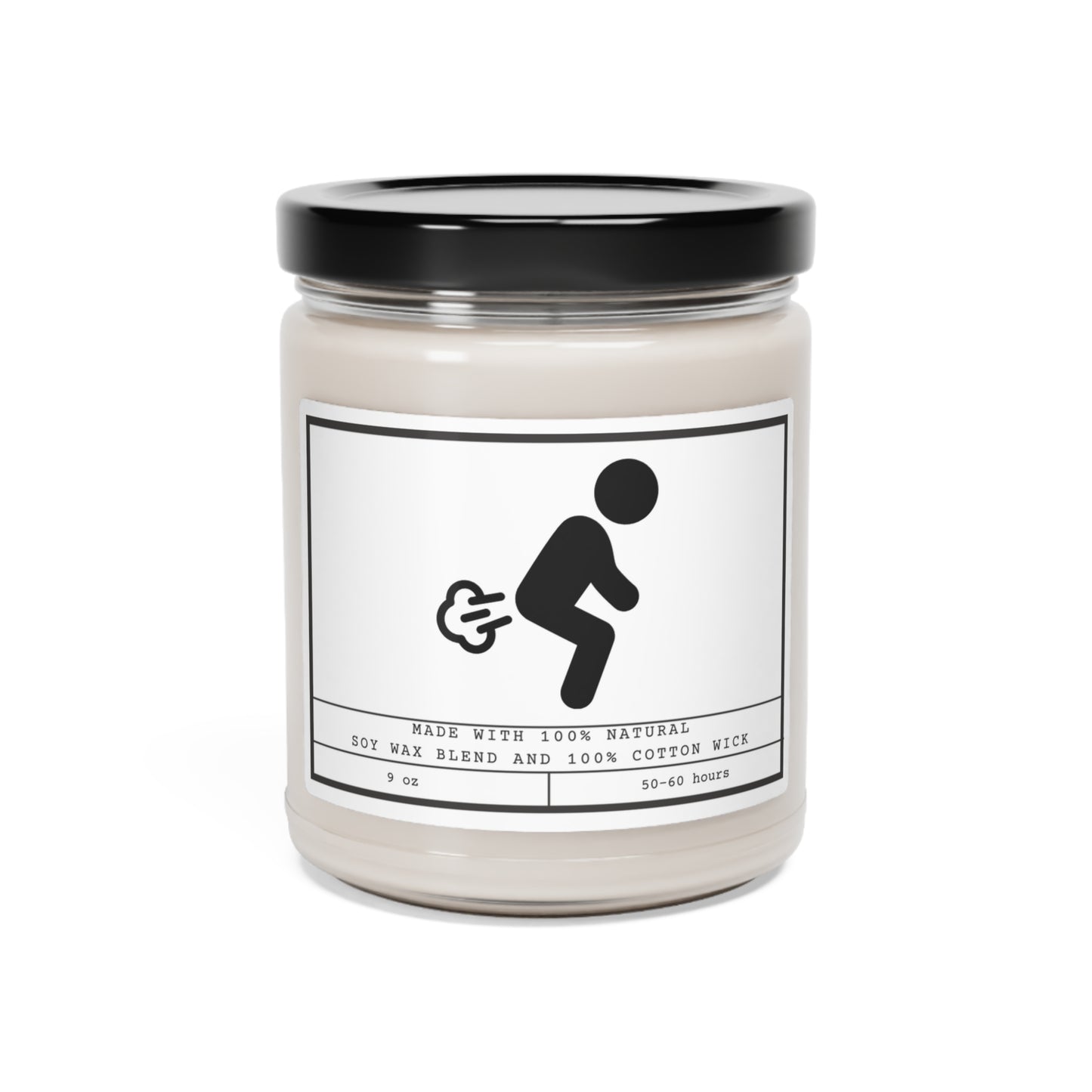 Funny Farting Scented Soy Jar Candle, 9oz - Mardonyx Candle White Sage + Lavender / 9oz