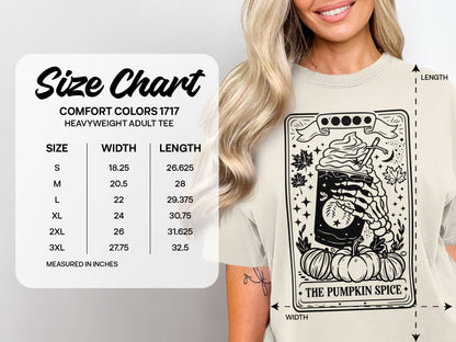 The Pumpkin Spice Skeleton Comfort Colors Adult Tee