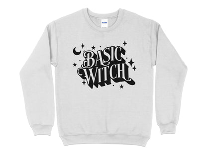 Basic Witch, Halloween Sweatshirt, Witch Shirt, Funny Witch Halloween Sweater - Mardonyx Sweatshirt S / Ash