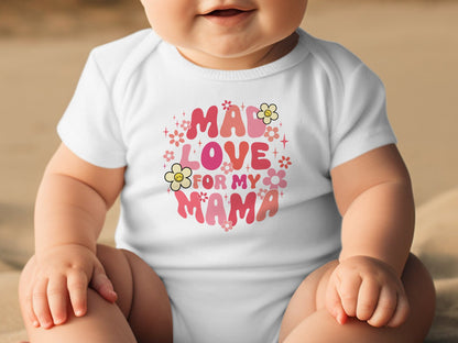 Mad Love for my Mama T-Shirt, Kids Valentines Shirt, Baby Girl Valentines Outfit, Kids Girls Valentine's Day Shirt - Mardonyx T-Shirt