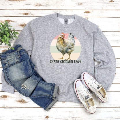 Crazy Chicken Lady Sweatshirt, Farm Life Long Sleeve T-shirt, Chicken Sweatshirt, Farmer Shirt Women, Farmhouse Sweatshirt - Mardonyx Sweatshirt S / Sport Grey