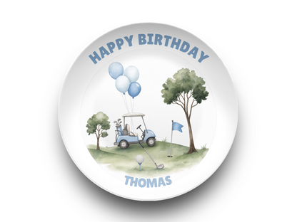 Happy Birthday Golf Plate