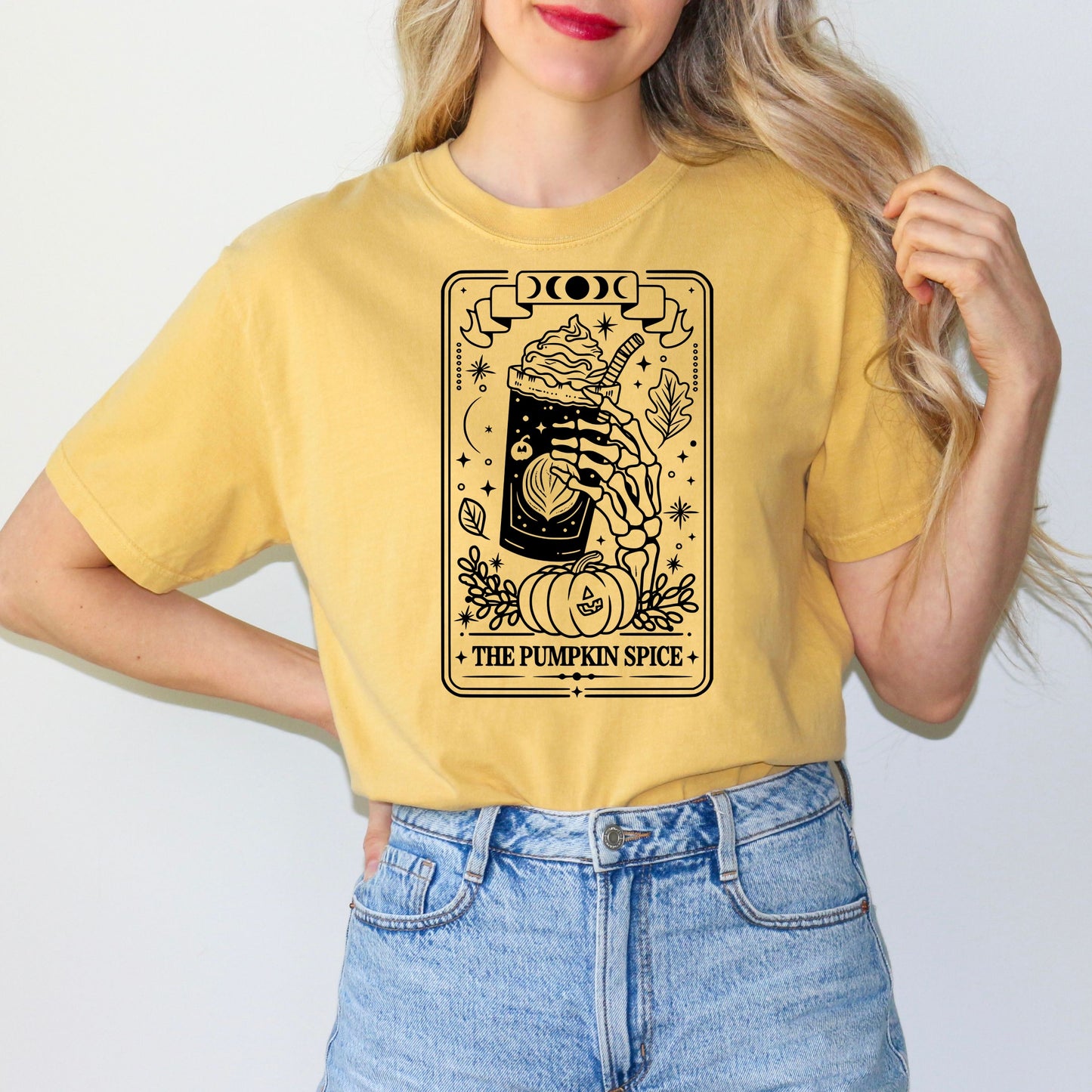 The Pumpkin Spice Tarot Card Graphic Tee Shirt