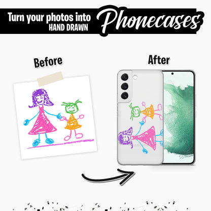 Masterpiece Memories: Personalized Clear Phone Case Featuring Your Child's Artwork - Mardonyx Clear Phone Cases