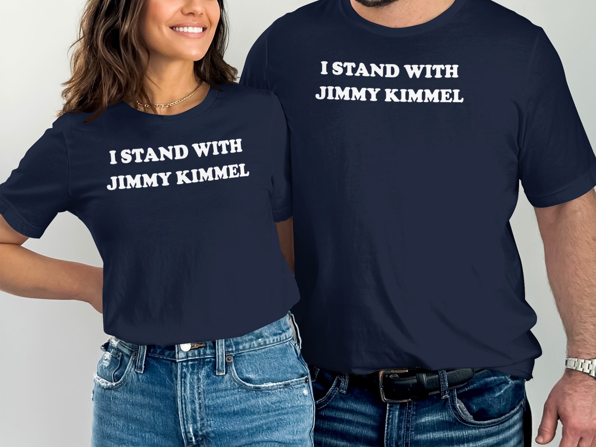 I Stand With Jimmy Kimmel Printed T-Shirt product type