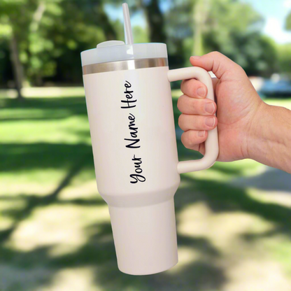 Personalized Tumbler Custom 40oz H2.0 Tumbler - Laser Engraved