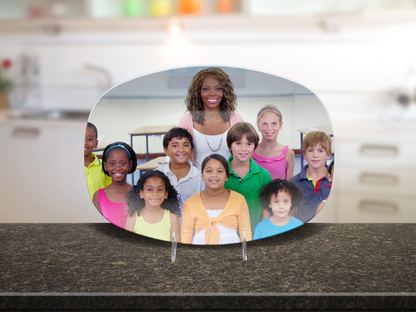 Personalized Teacher Photo Platter – Custom Classroom Gift – Unbreakable, Dishwasher & Microwave Safe, Made in USA