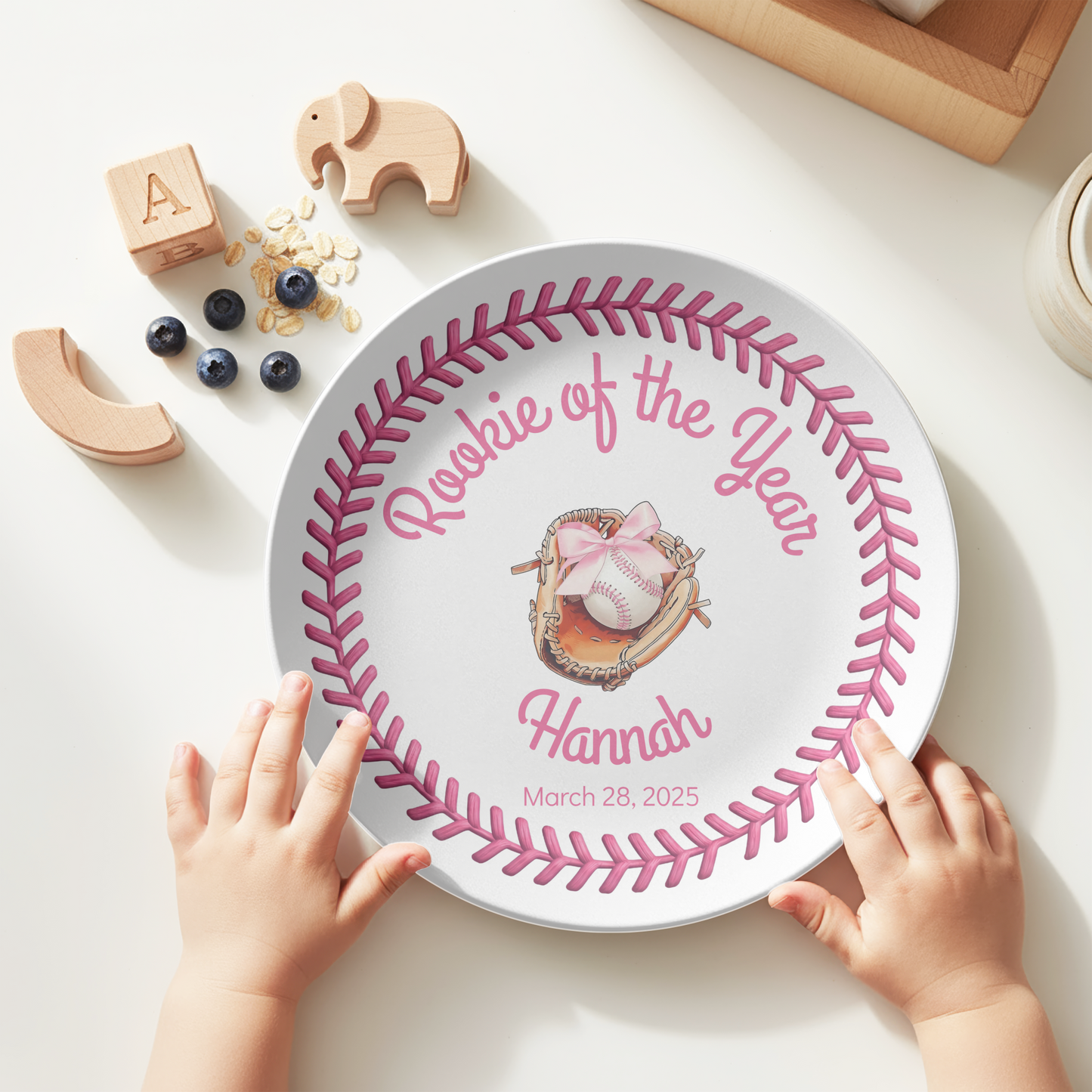 Baseball Rookie Girl Plate