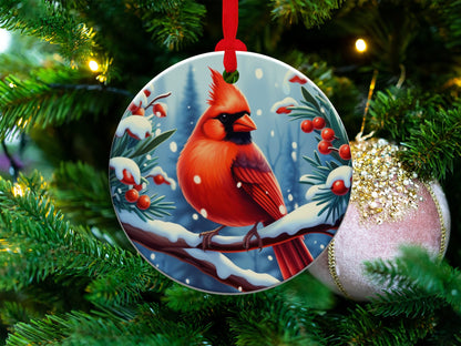 Cardinal Christmas Ornament, Memorial Ornament, Loss of Loved One - Mardonyx Ornament