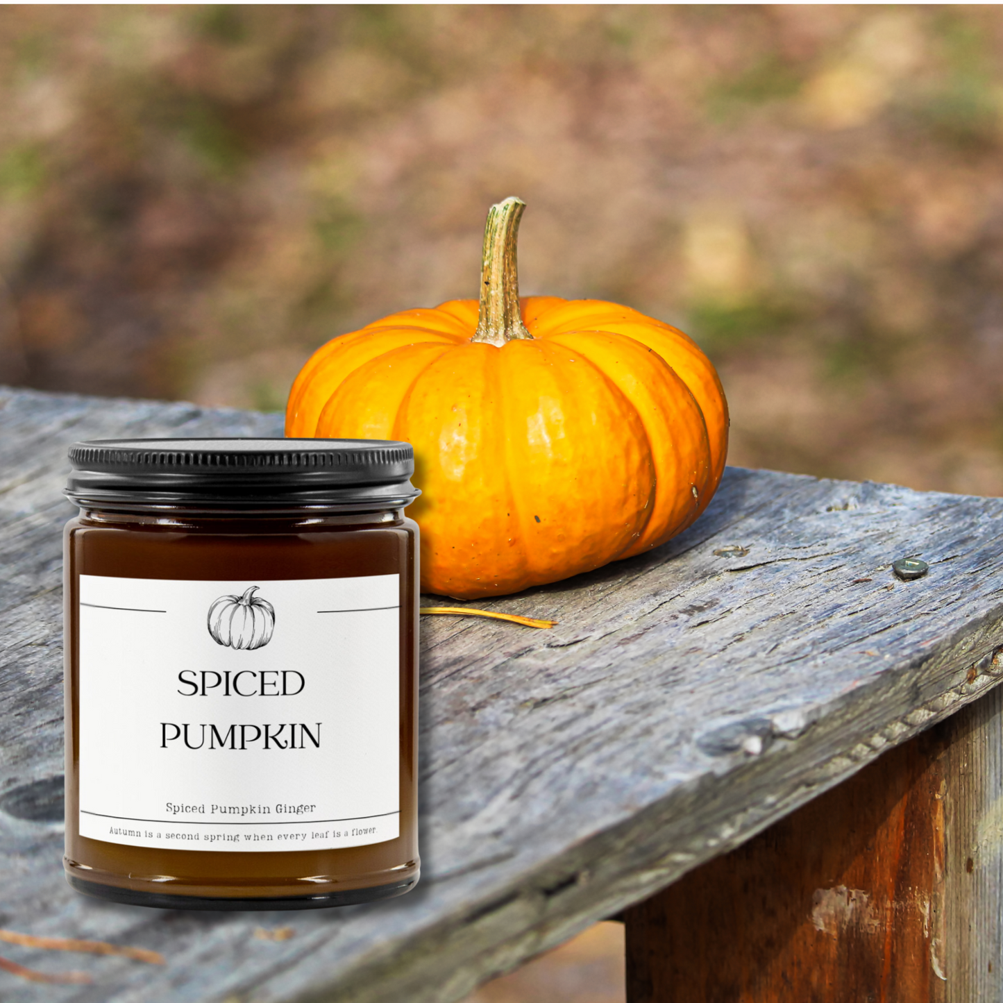 Spiced Pumpkin Fall Soy Candle Jar