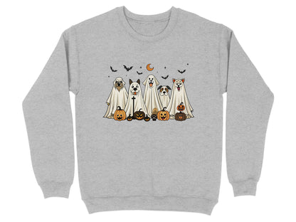 Cute Ghost Dogs with Pumpkins Halloween Sweatshirt product type