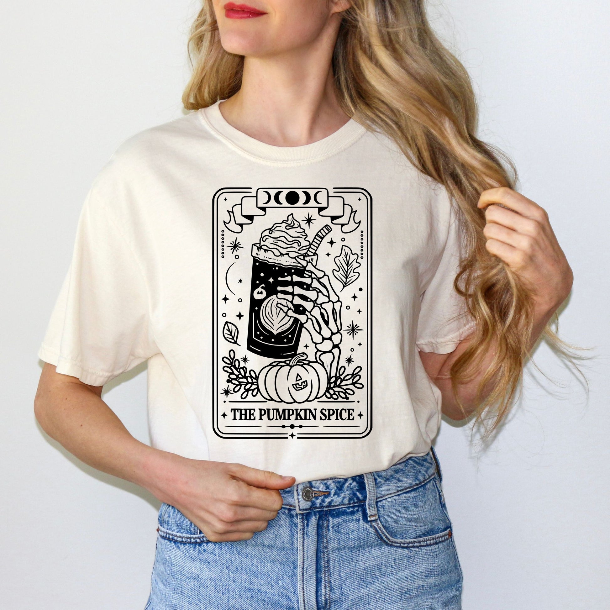 Halloween Pumpkin Spice Skeleton Graphic Tee