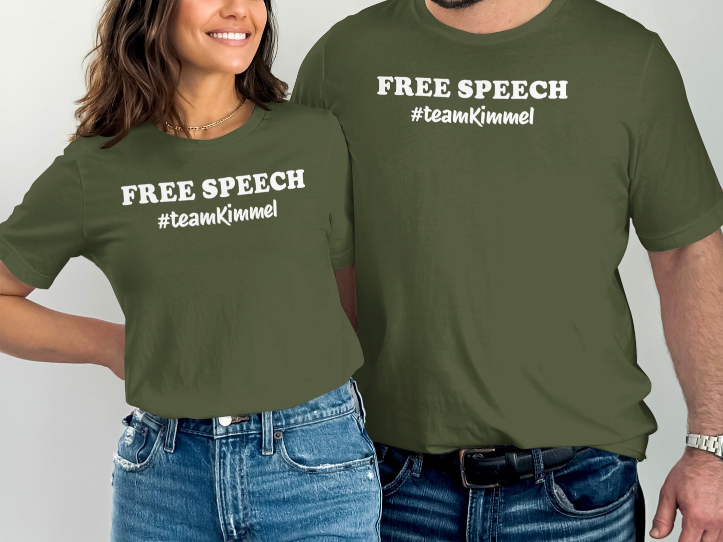 FREE SPEECH #teamKimmel Graphic Tee Shirt product