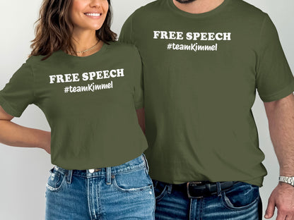 FREE SPEECH #teamKimmel Graphic Tee Shirt product
