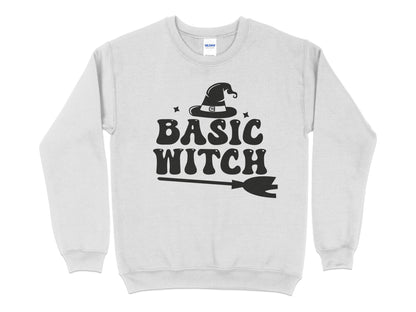 Halloween Sweatshirt for Women Basic Witch, Funny Halloween Sweater - Mardonyx Sweatshirt S / Ash