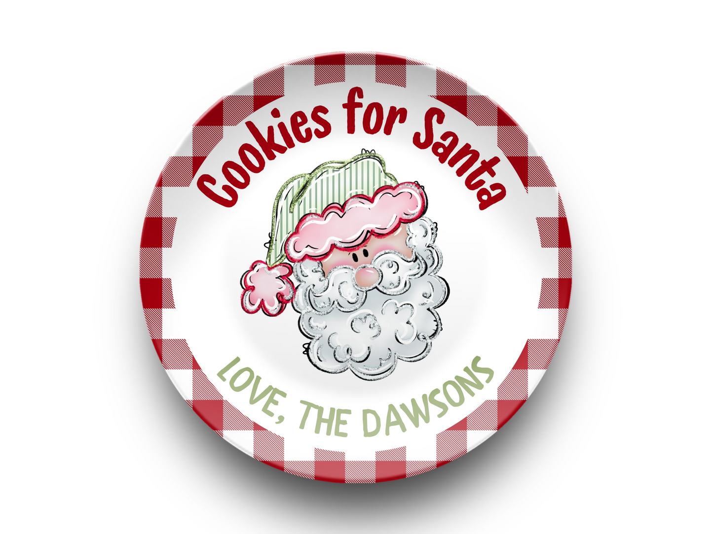 Personalized Cookies for Santa Christmas Tradition Non-Breakable Plate