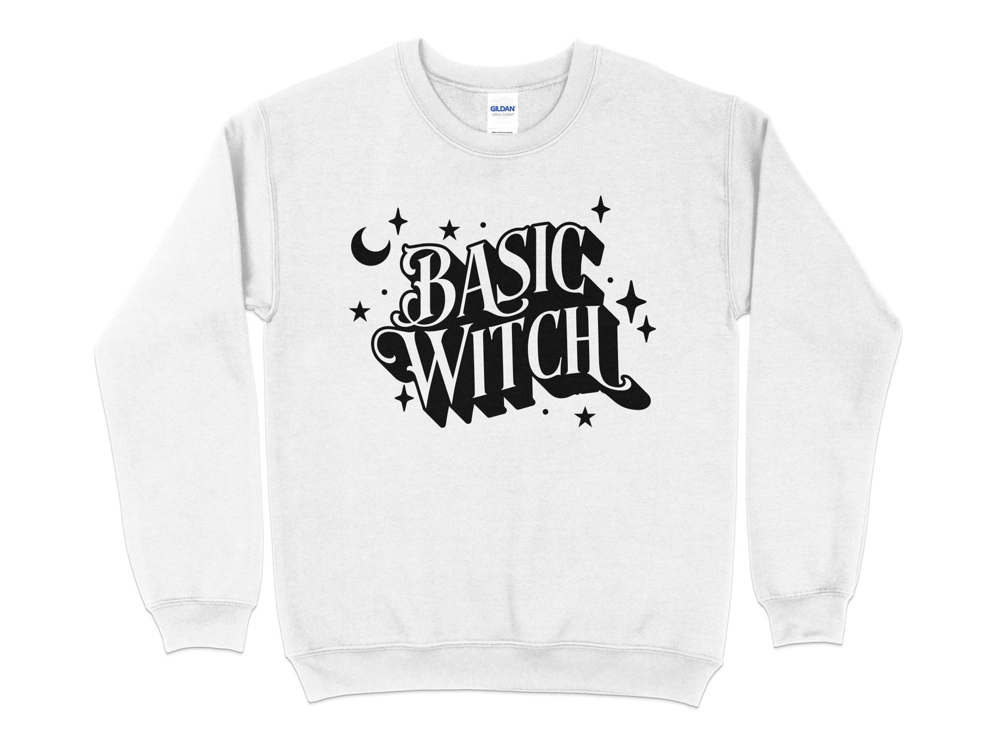 Basic Witch, Halloween Sweatshirt, Witch Shirt, Funny Witch Halloween Sweater - Mardonyx Sweatshirt S / White