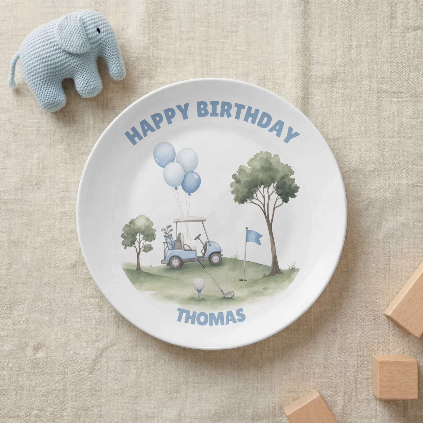 Happy Birthday Golf Plate