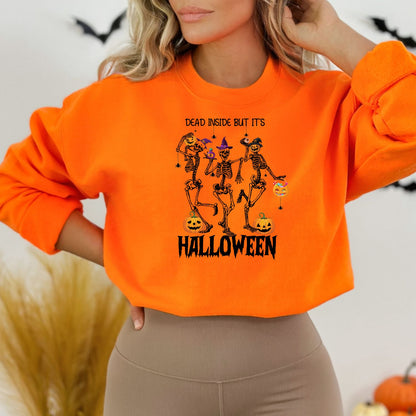 Halloween Sweatshirt, Dead Inside But It's Halloween, Halloween Crew Neck - Mardonyx Sweatshirt